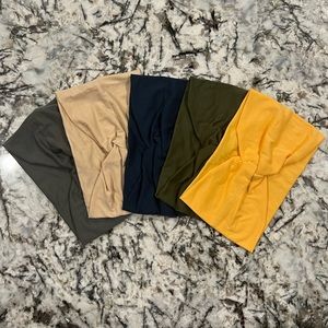 Set of 5 wide headbands